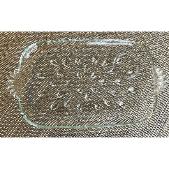 Vintage Hazel Atlas Glass Teardrop Snack Tray Luncheon PLATE ONLY - Picture 6 of 6